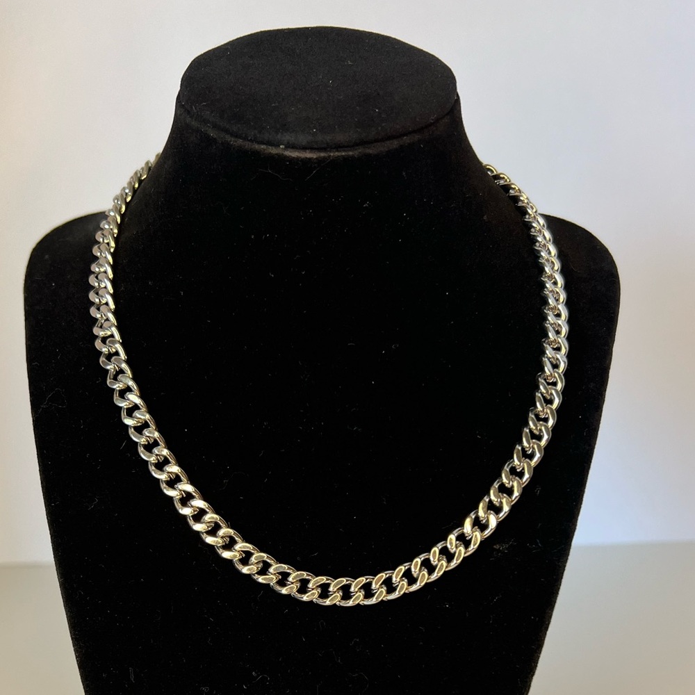NWOT Silver Tone Chain with Lobster Clasp Unisex 16” + 2” Extender - Picture 3 of 6
